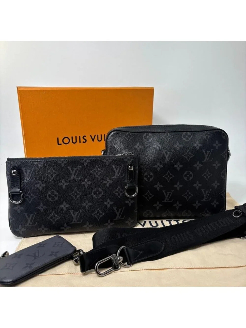 Louis Vuitton Trio Monogram Eclipse Shoulder Bag